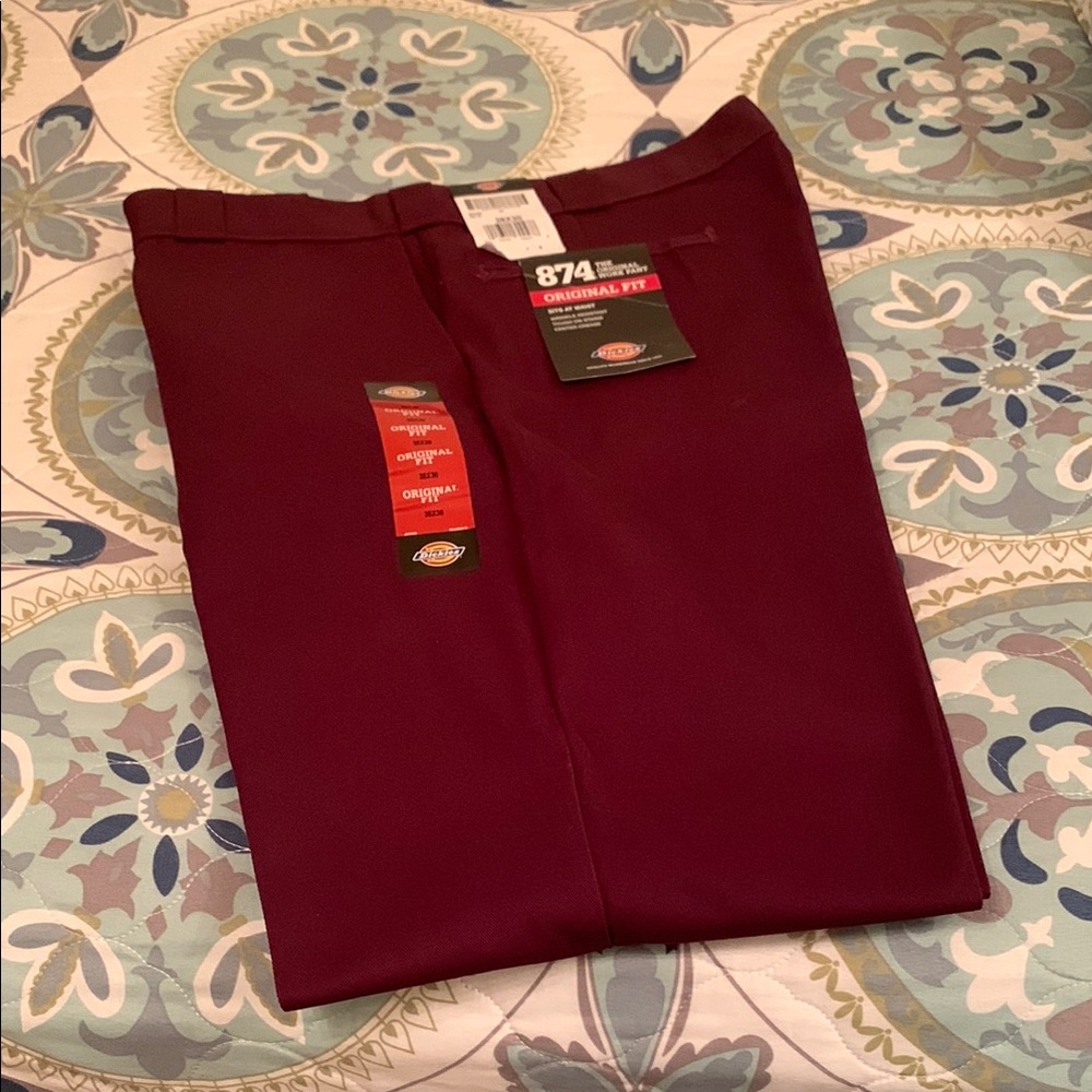 Dickies Burgundy Work Pants